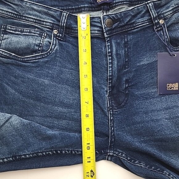 NWT Cavalli Class Men's Slim Straight Denim Dark Wash Blue Jeans Size 36 - Picture 14 of 15